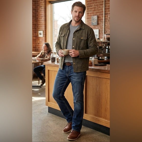 Men’s 33x32 Silver Jeans Hunter Relaxed Straight Leg Jeans Dark Wash $114 Retail - Picture 2 of 13